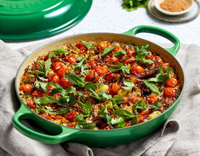 Canela e tomate-cereja 
